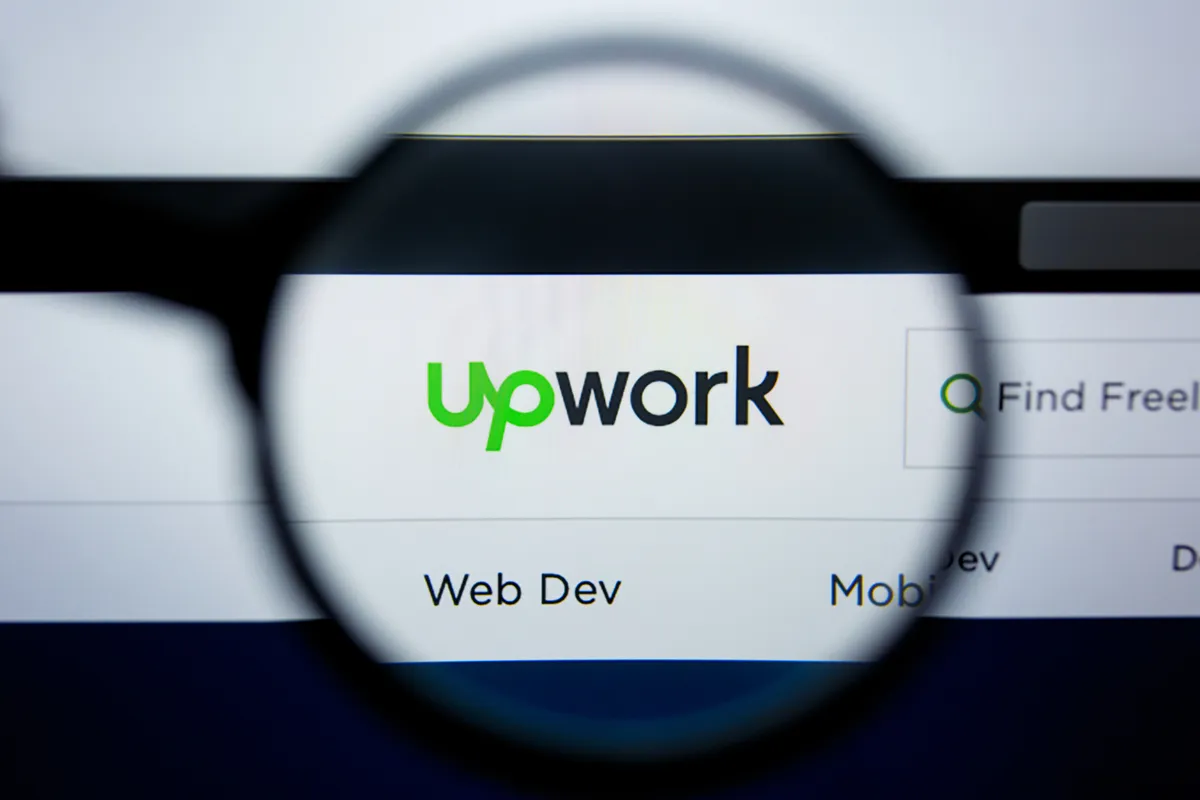 Página do site da plataforma Upwork.