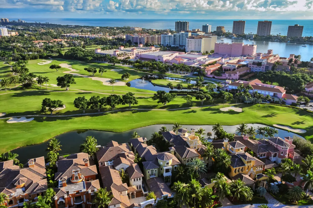 Vista aérea de Boca Raton, Flórida