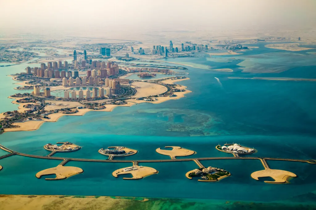 Vista aérea da cidade de Doha, capital do Catar