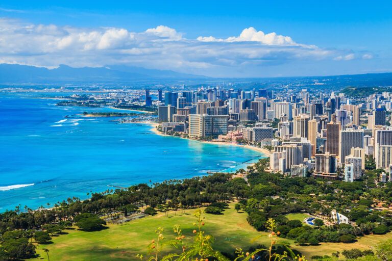 Imagem das praias do Havaí