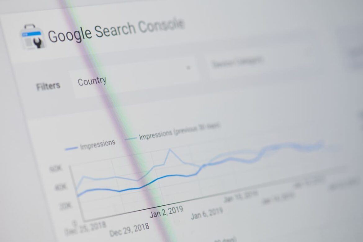 Imagem mostra página do Google Search Console.