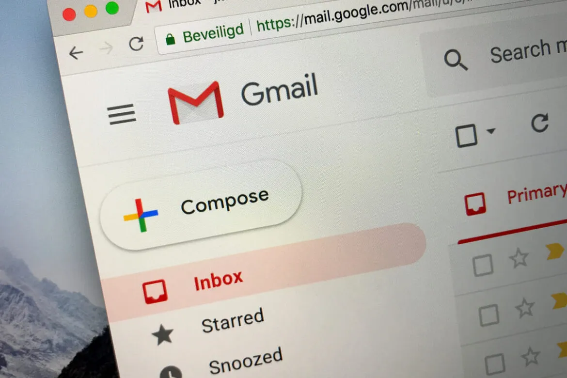 Parte da tela inicial do Gmail para falar das ferramentas do Gmail