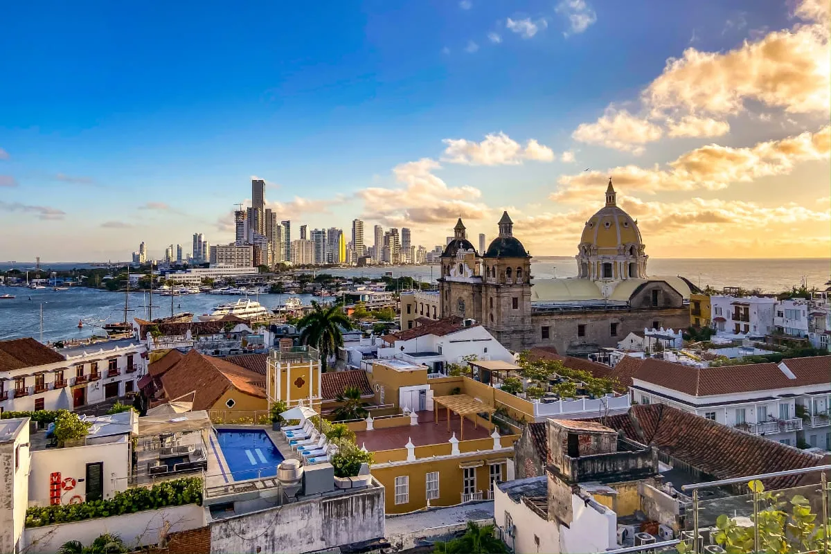 Foto aérea de Cartagena, na Colômbia