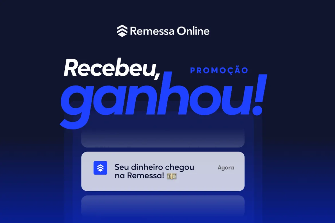 Com a promoção Recebeu, ganhou! da Remessa Online você garante apenas 0,5% de spread nas suas 4 primeiras operações