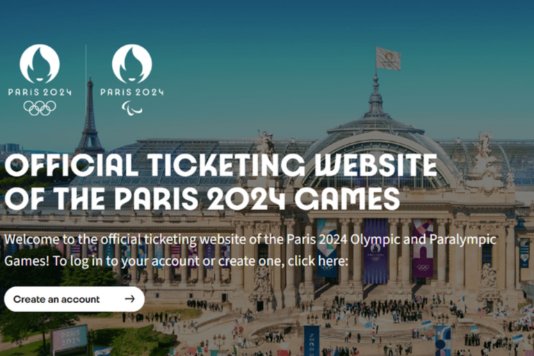 Venda de ingresso das olimpíadas Paris 2024