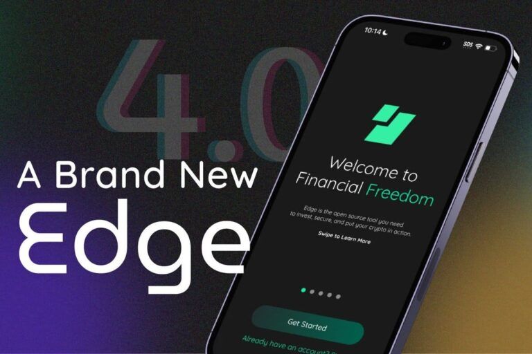 Aplicativo Edge Wallet para celular