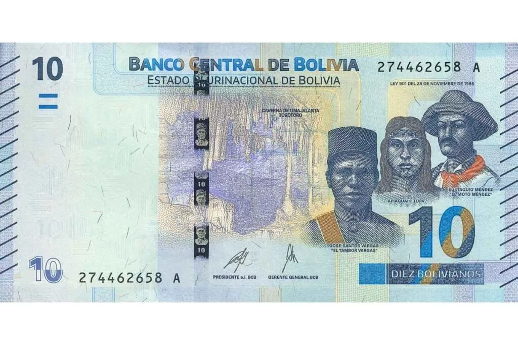 Cédula de 10 bolivianos