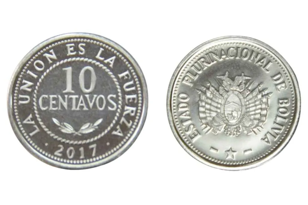 Moeda de 10 centavos da Bolívia