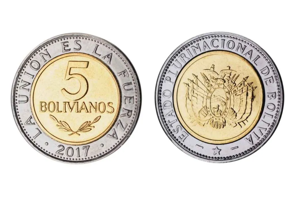 Moeda de 5 bolivianos