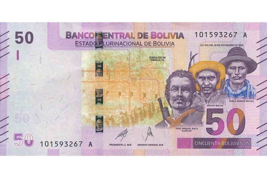 Cédula de 50 bolivianos