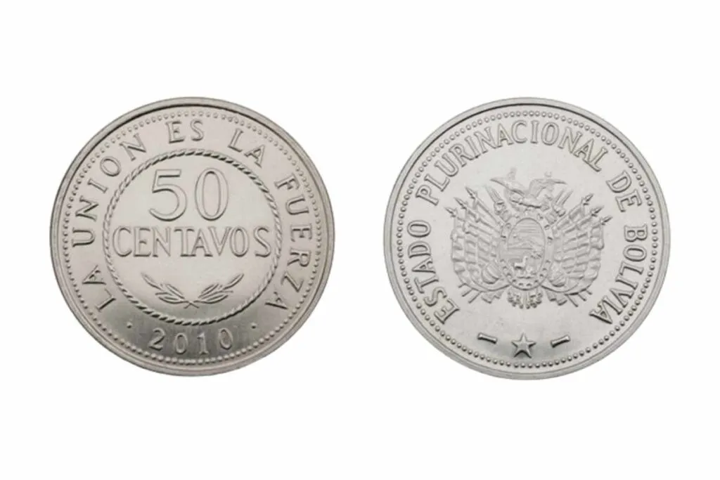 Moeda de 50 centavos da Bolívia