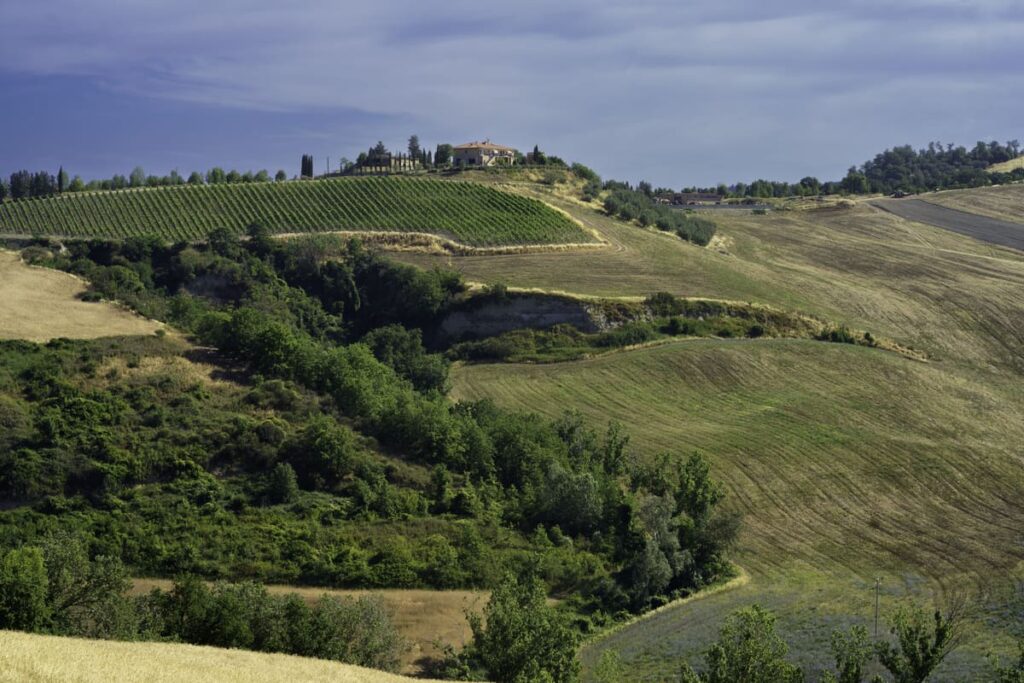 Buonconvento na região Toscana da Itália durante o dia