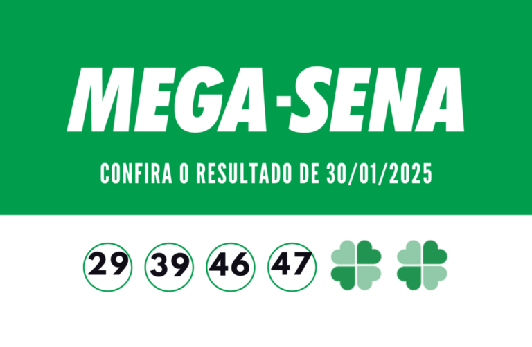 Resultado Mega-sena 2822: com prêmio de R$ 6 milhões, confira os números sorteados hoje, quinta (30)