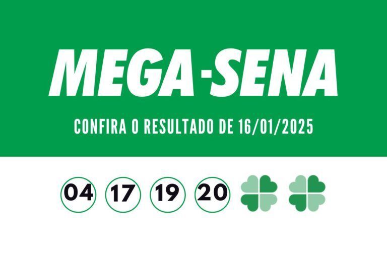 Resultado Mega-sena 2816 de hoje, quinta-feira (16): prêmio de R$ 38 milhões