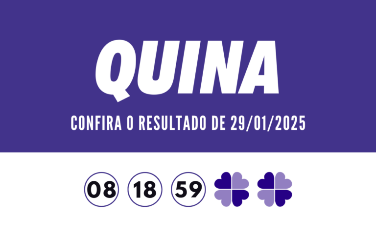 Resultado Quina 6644: com prêmio de R$ 5,3 milhões, confira os números sorteados hoje, quarta-feira (29)