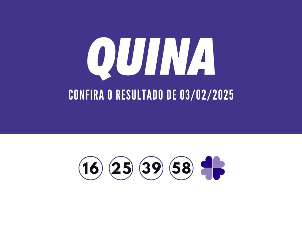 Resultado da Quina 6648: 16 - 25 - 39 - 58 - 68.