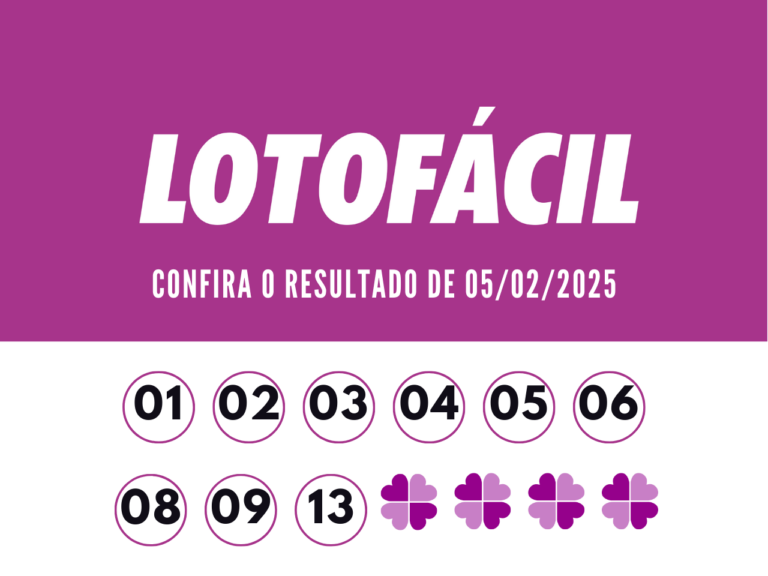 Resultado Lotofácil 3312: com prêmio de R$ 1,7 milhão, confira os números sorteados hoje, quarta-feira (05)