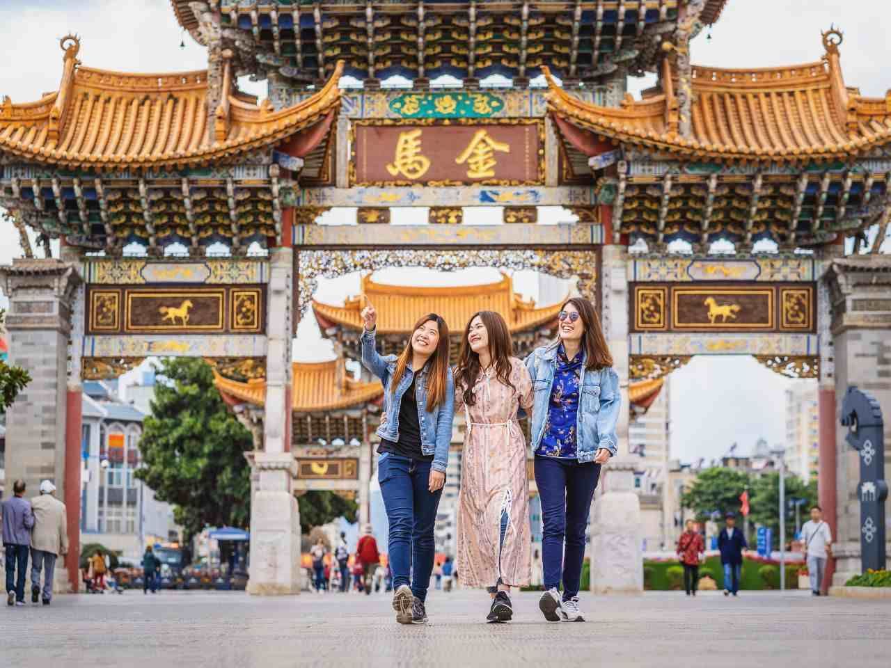 Amigas no intercâmbio na China