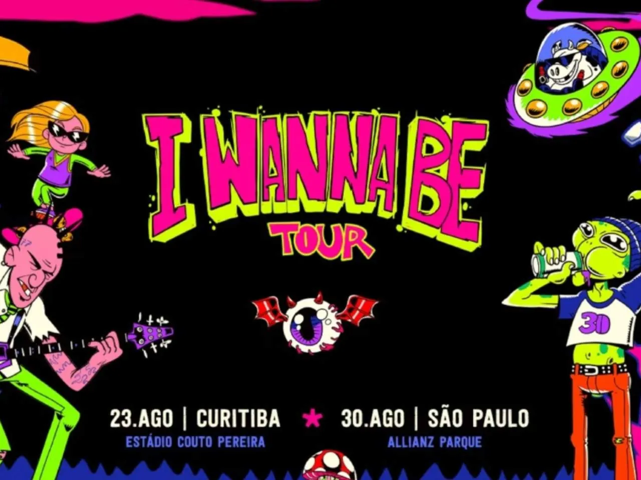 Cartaz de divulgação do I Wanna Be Tour 2025